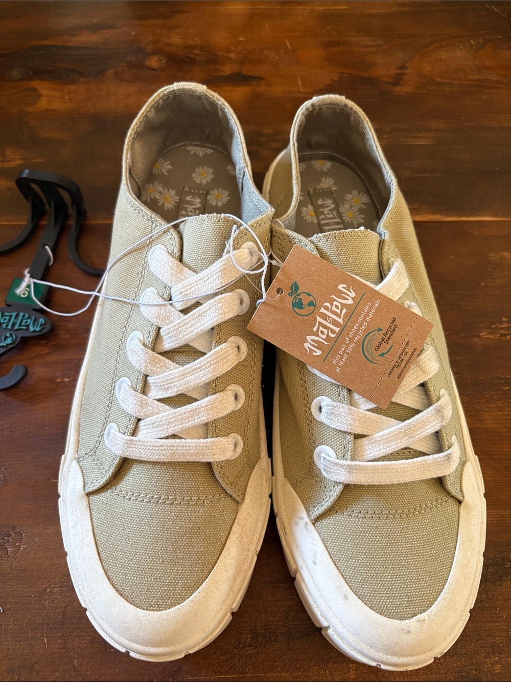 Madewell Low-Top Canvas Sneakers in Sage Green and White